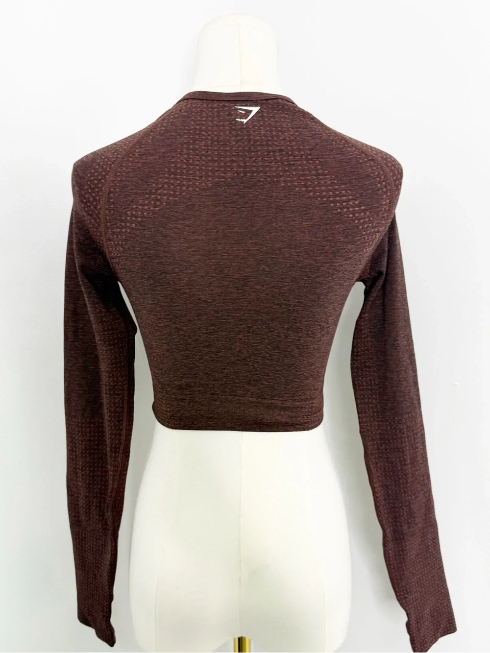 Gymshark Vital Seamless 2.0 Crop Top Bundle Small Black & Burgundy - Picture 4 of 6